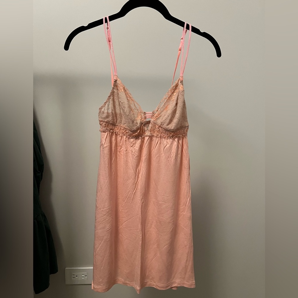 Eberjey Joy Chemise in Maple Sugar/Melon Glow. S.